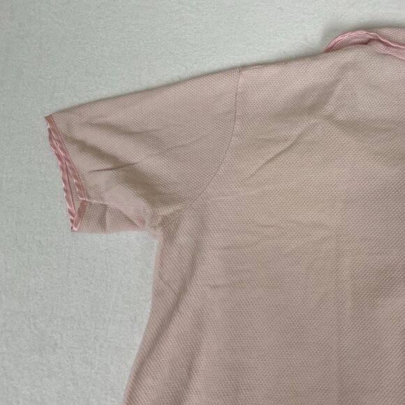 Vintage Victoria's Secret Smooth Satin Detail Night Crop Pale Pink Button Shirt - Picture 8 of 11